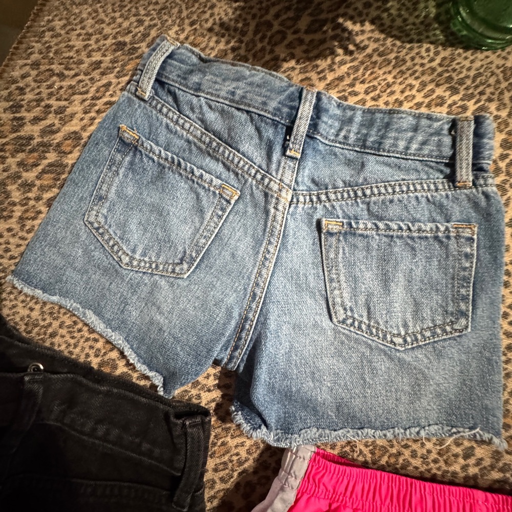 Old Navy Black and Blue Denim and pink Nike Shorts - Picture 10 of 10